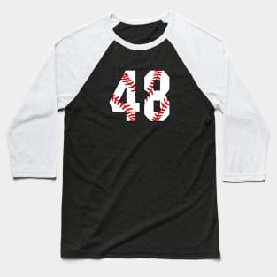 Baseball Number 48 #48 Baseball Shirt Jersey Favorite Player Biggest Fan Baseball T-Shirt